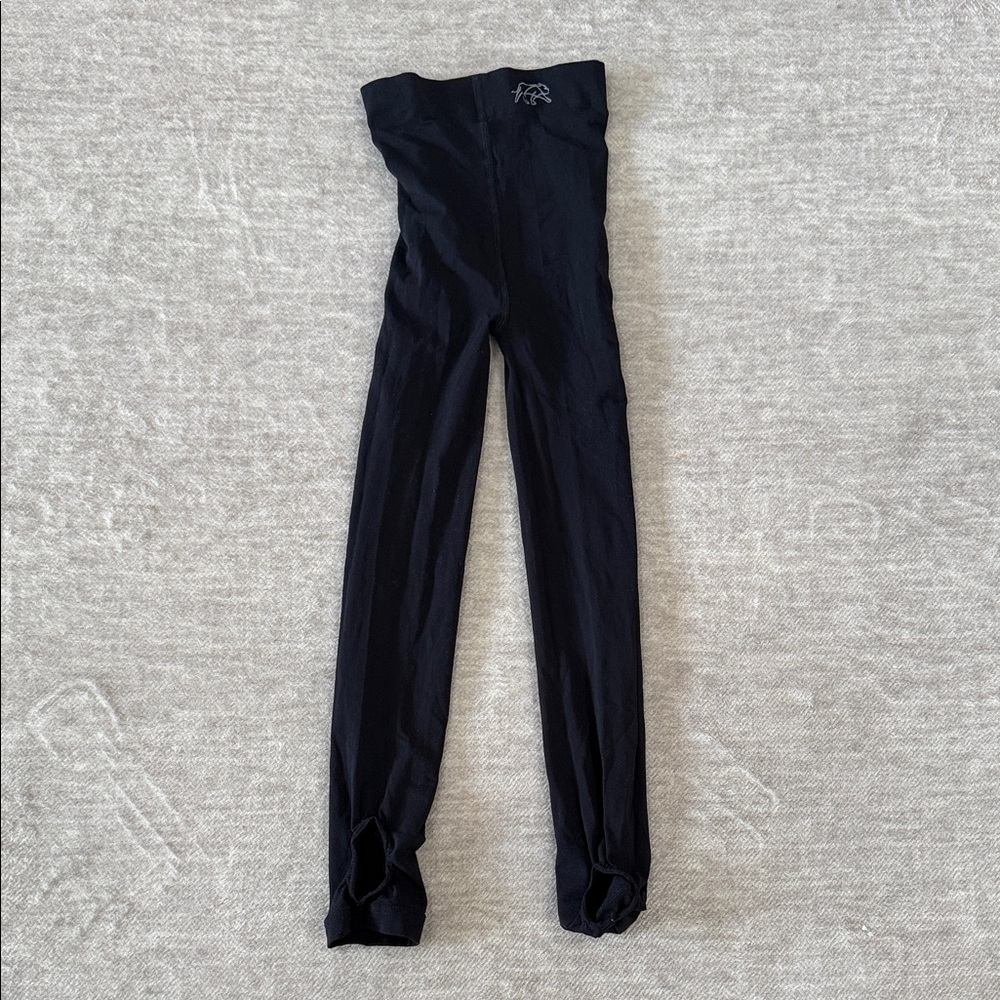 Black Stirrup Kids Leggings for Dance & Play